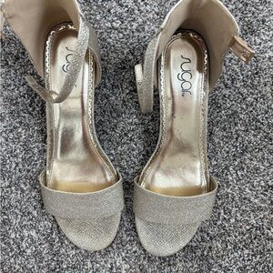 Sugar Women's Glittering Gold Heels